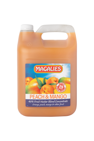5L PEACH & MANGO NECTAR CONCENTRATE- MAKES 25L